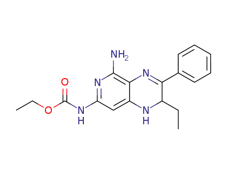 (5-Amino-2-ethyl-1,2-dihydro-3-phenylpyrido(3,4-b)pyrazin-7-yl)carbamic acid ethyl ester
