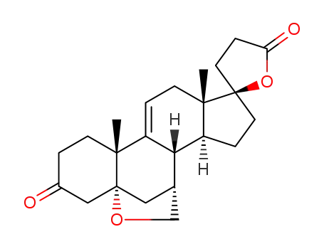 Molecular Structure of 1263102-65-3 (17β-hydroxy-7α-methylene-5α-oxo-pregna-4,9(11)-dien-3-one-21-carboxylic acid γ-lactone)