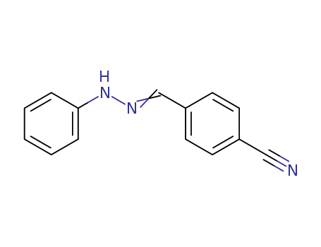 Molecular Structure of 100726-23-6 (Benzonitrile, 4-[(phenylhydrazono)methyl]-)