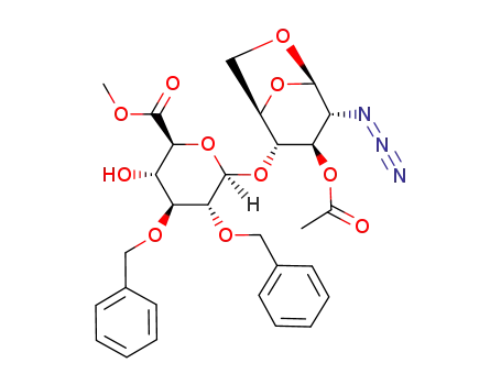 Molecular Structure of 99541-26-1 (Methyl (2S,3S,4S,5S,6S)-6-{[(1S,2S,3S,4R,5R)-3-( acetyloxy)-4-azido-6,8-dioxabicyclo[3.2.1]oct-2-yl]Methyl}-4)
