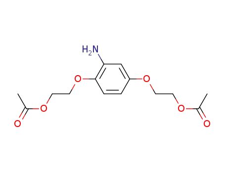 Molecular Structure of 117541-83-0 ((2-aminobenzene-1,4-diyl)bis(oxyethane-2,1-diyl) diacetate)