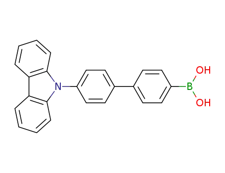 Molecular Structure of 858131-73-4 ([4'-(9H-carbazole-9-yl)-1,1-biphenyl-4-yl]-boroonic acid
(CBp4BA))