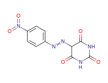 Molecular Structure of 109480-35-5 (2,4,5,6(1H,3H)-pyrimidinetetrone 5-({4-nitrophenyl}hydrazone))