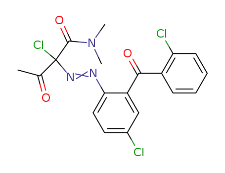 N,N-dimethyl 2-chloro-2-(2-(2-chlorobenzoyl)-5-chlorophenylazo)acetoacetamide
