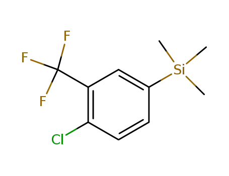 Molecular Structure of 453-54-3 (Silane, [4-chloro-3-(trifluoromethyl)phenyl]trimethyl-)