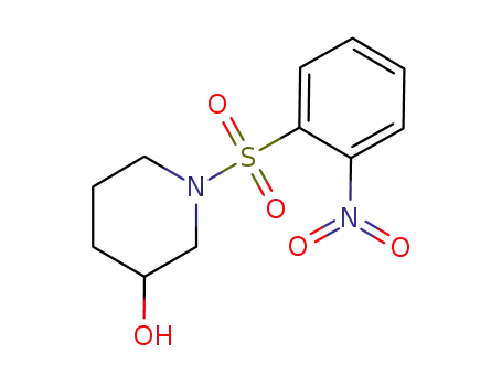 Molecular Structure of 1023119-86-9 (1-(2-nitrophenylsulfonyl)piperidin-3-ol)