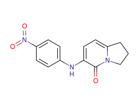 Molecular Structure of 612065-07-3 (6-(4-NITROPHENYLAMINO)-2,3-DIHYDRO-1H-INDOLIZIN-5-ONE)