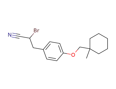2-bromo-3-<4-(1-methylcyclohexylmethoxy)phenyl>propionitrile