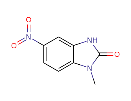 Molecular Structure of 66108-85-8 (2H-Benzimidazol-2-one,1,3-dihydro-1-methyl-5-nitro-(9CI))