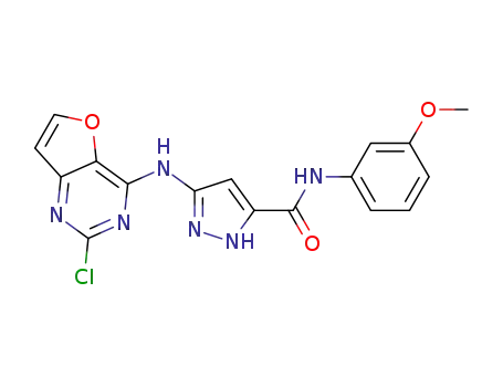 3-(2-chlorofuro[3,2-d]pyrimidin-4-ylamino)-N-(3-methoxyphenyl)-1H-pyrazole-5-carboxamide