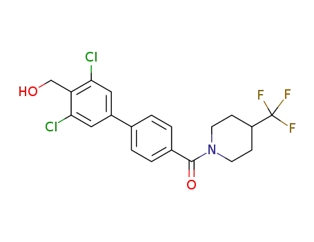 (3',5'-dichloro-4'-hydroxymethyl-biphenyl-4-yl)-(4-trifluoromethyl-piperidin-1-yl)-methanone