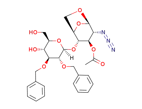 O-(2,3-di-O-benzyl-β-D-glucopyranosyl)-(1->4)-3-O-acetyl-1,6-anhydro-2-azido-2-deoxy-β-D-glucopyranose