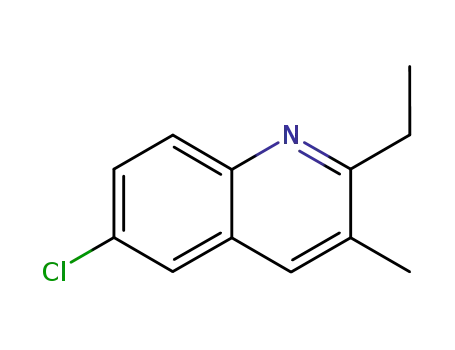 Molecular Structure of 80609-90-1 (2-ethyl-3-methyl-6-chloroquinoline)