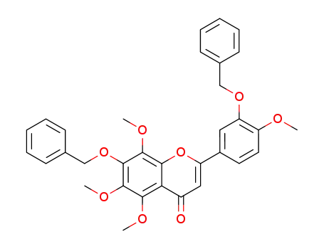 4H-1-Benzopyran-4-one,
5,6,8-trimethoxy-2-[4-methoxy-3-(phenylmethoxy)phenyl]-7-(phenylmeth
oxy)-