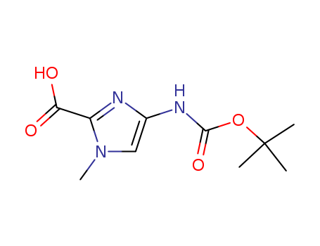 4-((tert-Butoxycarbonyl)amino)-1-methyl-1H-imidazole-2-carboxylic acid cas no. 128293-64-1 96%