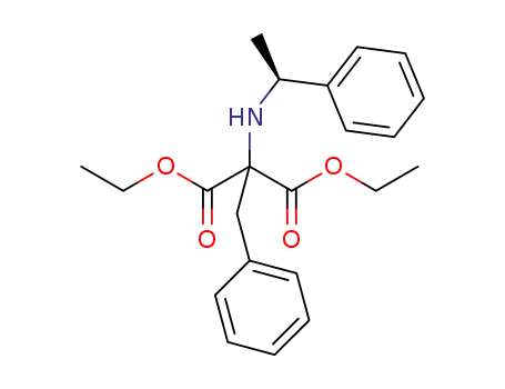 Molecular Structure of 1393737-24-0 (diethyl 2-benzyl-2-(N-((S)-α-methylbenzyl)amino)malonate)