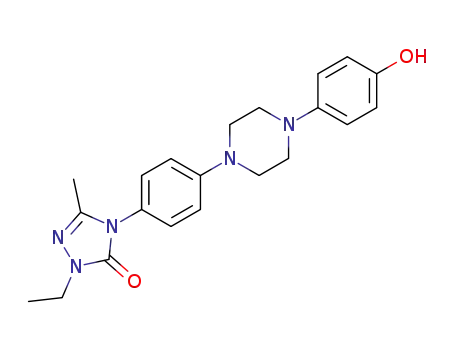 Molecular Structure of 74853-18-2 (2-Ethyl-4-{4-[4-(4-hydroxy-phenyl)-piperazin-1-yl]-phenyl}-5-methyl-2,4-dihydro-[1,2,4]triazol-3-one)