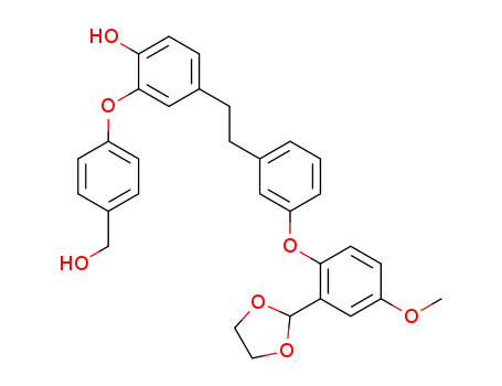 4-{2-[3-(2-[1,3]Dioxolan-2-yl-4-methoxy-phenoxy)-phenyl]-ethyl}-2-(4-hydroxymethyl-phenoxy)-phenol