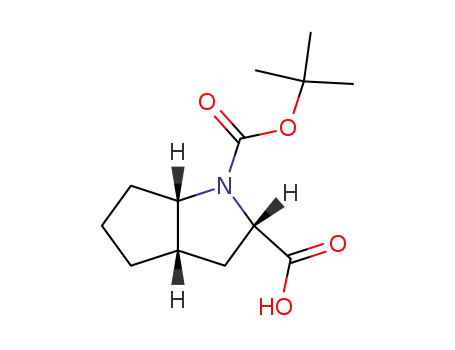 Molecular Structure of 124002-32-0 ((2S,3aS,6aS)-1-(tert-butoxycarbonyl)octahydrocyclopenta[b]pyrrole-2-carboxylic acid)