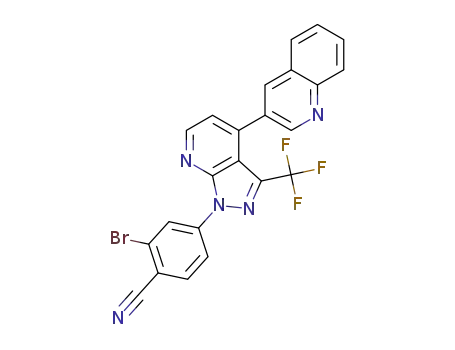 2-Bromo-4-{4-(quinolin-3-yl)-3-(trifluoromethyl)-1H-pyrazolo[3,4-b]pyridin-1-yl}benzonitrile