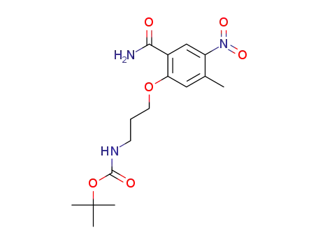 tert-butyl (3-(2-carbamoyl-5-methyl-4-nitrophenoxy)propyl)carbamate