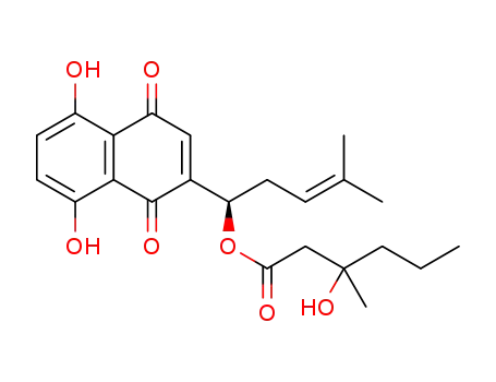 2-[1-(3-hydroxy-3-methylhexanoyloxy)-4-methyl-3-pentenyl]naphthazarin