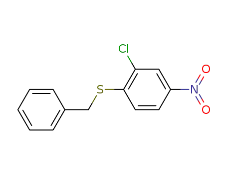 Molecular Structure of 141476-78-0 (Benzene, 2-chloro-4-nitro-1-[(phenylmethyl)thio]-)