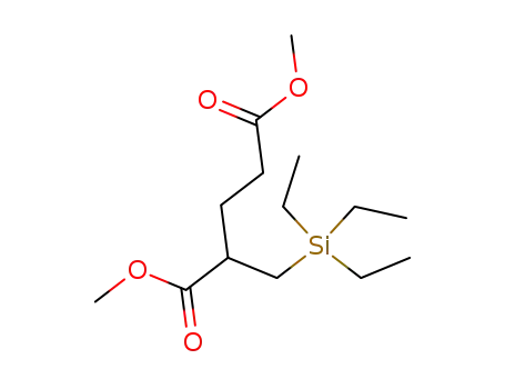 Molecular Structure of 114544-10-4 (Pentanedioic acid, 2-[(triethylsilyl)methyl]-, dimethyl ester)