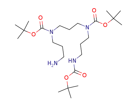 Molecular Structure of 144923-52-4 (12-Oxa-2,6,10-triazatetradecanoic acid,
10-(3-aminopropyl)-6-[(1,1-dimethylethoxy)carbonyl]-13,13-dimethyl-11-
oxo-, 1,1-dimethylethyl ester)