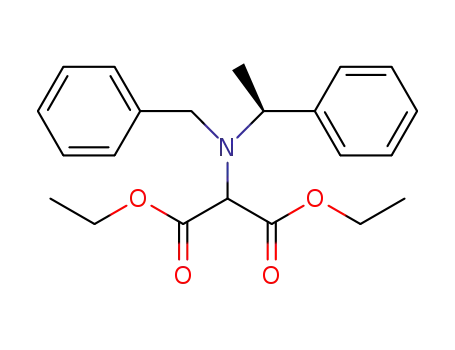 diethyl 2-(N-benzyl-N-((S)-α-methylbenzyl)amino)malonate