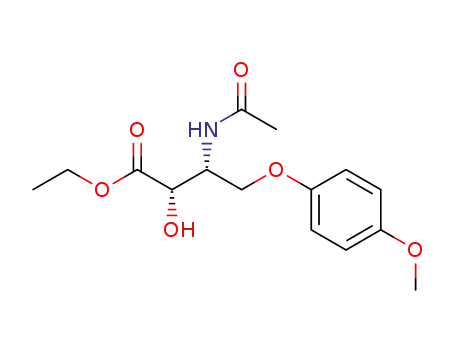 Butanoic acid, 3-(acetylamino)-2-hydroxy-4-(4-methoxyphenoxy)-, ethyl
ester, (2S,3R)-