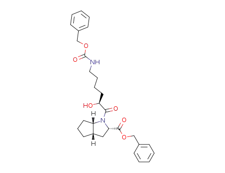 (2S,3aS,6aS)-1-((S)-6-Benzyloxycarbonylamino-2-hydroxy-hexanoyl)-octahydro-cyclopenta[b]pyrrole-2-carboxylic acid benzyl ester