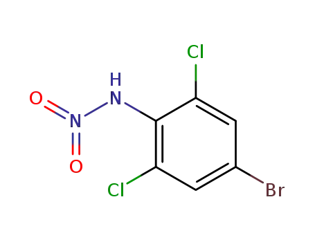 Molecular Structure of 71756-91-7 (4-bromo-2,6-dichloro-<i>N</i>-nitro-aniline)
