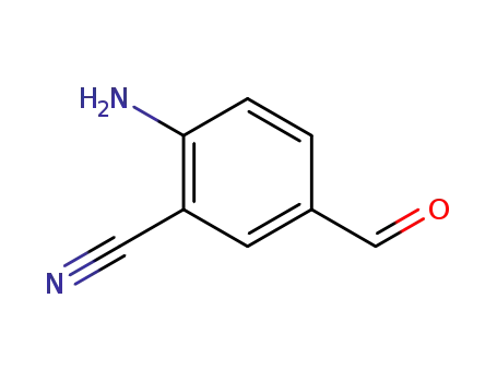 Molecular Structure of 22782-40-7 (2-Amino-5-formylbenzonitrile)