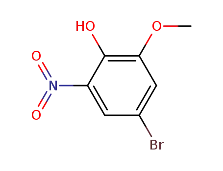 Molecular Structure of 70978-61-9 (4-broMo-2-Methoxy-6-nitrophenol)