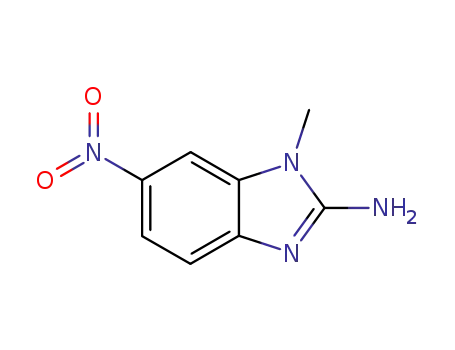 Molecular Structure of 5601-10-5 (Benzimidazole, 2-amino-1-methyl-6-nitro- (7CI,8CI))