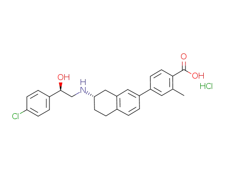 4-((7S)-7-{[(2R)-2-(4-chlorophenyl)-2-hydroxyethyl]amino}-5,6,7,8-tetrahydro-2-naphthalenyl)-2-methylbenzoic acid hydrochloride