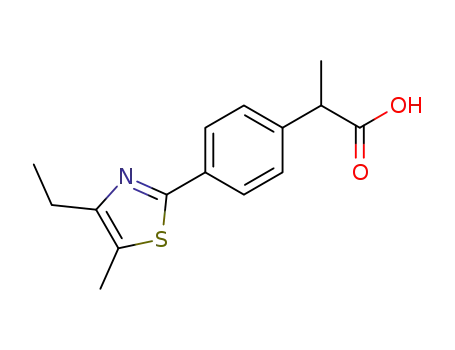 2-[4-(4-Ethyl-5-methyl-1,3-thiazol-2-yl)phenyl]propanoic acid