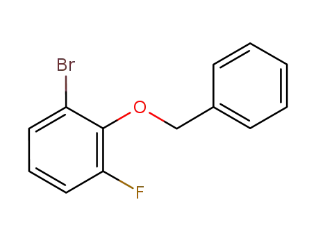Molecular Structure of 1036724-55-6 (2-BENZYLOXY-1-BROMO-3-FLUOROBENZENE)