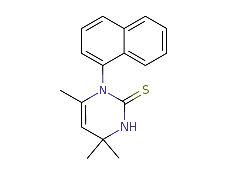 Molecular Structure of 63704-49-4 (3,4-Dihydro-1-(1-naphtyl)-4,4,6-trimethyl-2(1H)-pyrimidinethione)
