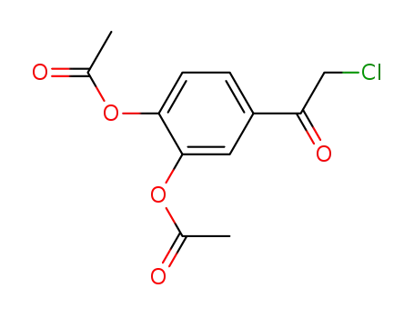 Molecular Structure of 100945-19-5 (Ethanone, 1-[3,4-bis(acetyloxy)phenyl]-2-chloro-)