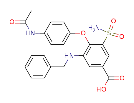 Benzoic acid,
4-[4-(acetylamino)phenoxy]-3-(aminosulfonyl)-5-[(phenylmethyl)amino]-