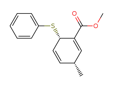 1,4-Cyclohexadiene-1-carboxylic acid, 3-methyl-6-(phenylthio)-, methyl
ester, cis-