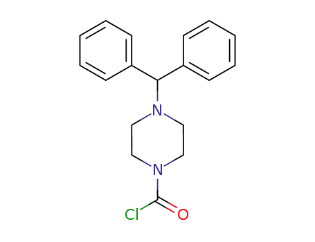 Molecular Structure of 13521-97-6 (4-BENZHYDRYLPIPERAZIN-1-YL CARBONYL CHLORIDE)