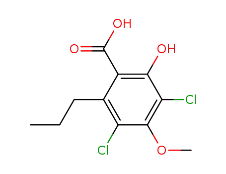 3,5-디클로로-2-히드록시-4-메톡시-6-프로필-벤조산