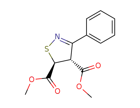 Molecular Structure of 67048-45-7 (3-phenyl-4,5-dihydro-isothiazole-4<i>r</i>,5<i>t</i>-dicarboxylic acid dimethyl ester)