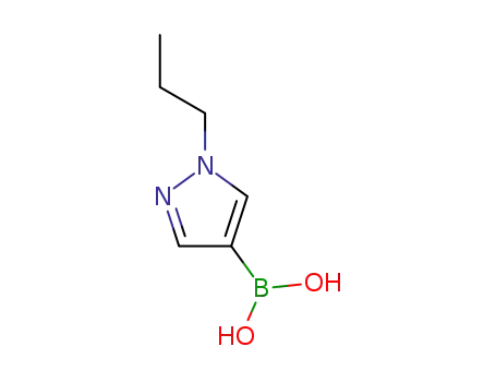 Molecular Structure of 847818-57-9 (1-PROPYL-1H-PYRAZOL-4-YLBORONIC ACID)