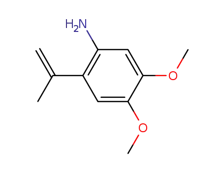 Molecular Structure of 91246-62-7 (4,5-dimethoxy-2-(1-methylethenyl)benzenamine)