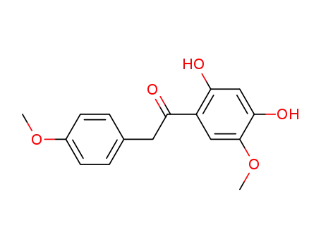 Molecular Structure of 5128-54-1 (Ethanone,1-(2,4-dihydroxy-5-methoxyphenyl)-2-(4-methoxyphenyl)-)