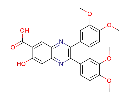 6-Quinoxalinecarboxylic acid, 2,3-bis(3,4-dimethoxyphenyl)-7-hydroxy-